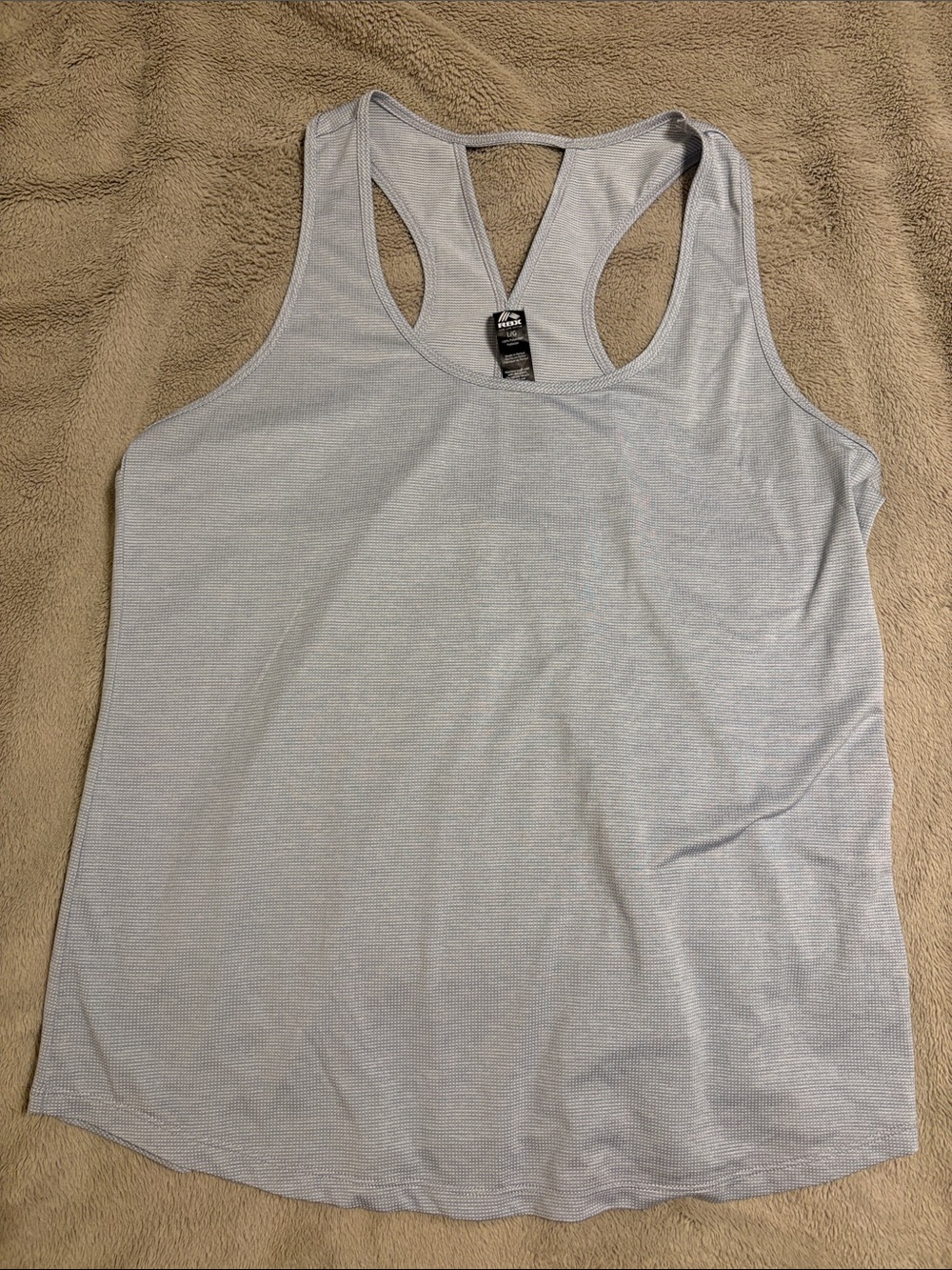 RBX Women's Light Blue Racerback Tank Top Size Large